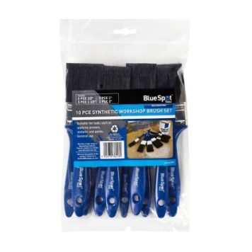 Blue Spot Tools 10 PCE Synthetic Workshop Brush Set (2 PCE 1/2", 3 PCE 1", 3 PCE 1 1/2", 2 PCE 2") 36018