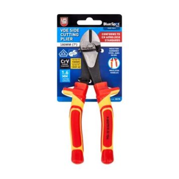 Blue Spot Tools 180mm (7") VDE Side Cutting Plier 08196