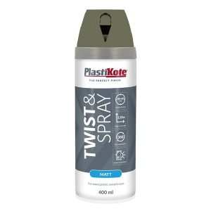 PlastiKote Twist & Spray Paint 400ml Olive Green