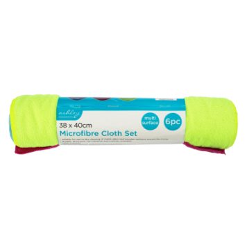 6pc Microfibre cloth Set 38 x 40cm MC201