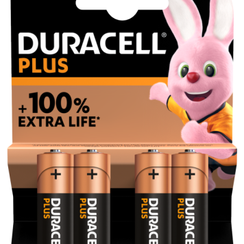 Duracell Plus Power AA Batteries - 4 Pack