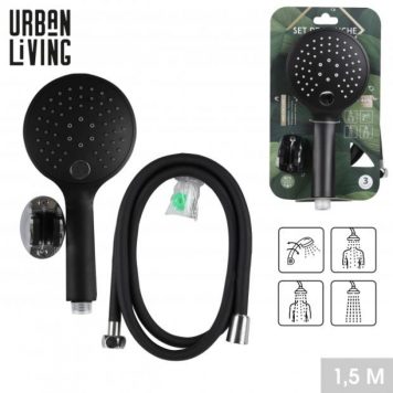 Premium 3-Jet Shower Set with Black Hose & Support Urban Living