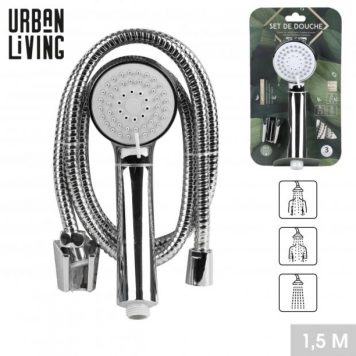 Premium 3-Jet Shower Set with Chrome Support With 1.5M Flexible Hose Urban Living