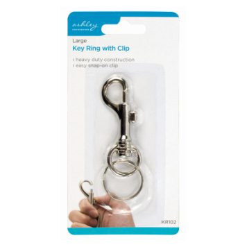 Large Key Ring with Clip KR102