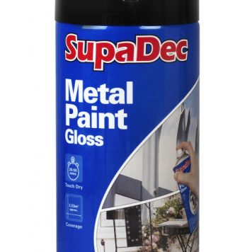 SupaDec Metal Spray Paint 400ml Gloss Black