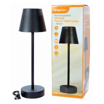 Black Rechargeable Dimmer Touch Table Lamp - TL265