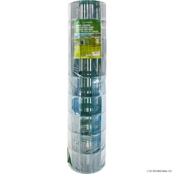 0.9X10m Green PVC Galvanized Netting 50x100mm