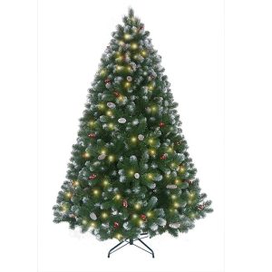 The Christmas Workshop 71240 200 LED Pre-Lit Frosted Berry Artificial Christmas Tree