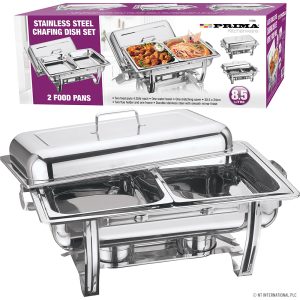 Double Chafing Dish 2 x 4.25Lt Stainless Steel 11039C
