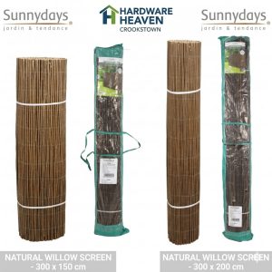 Natural Willow Fence Screening Roll (3m Long) – Available in 1.5m & 2m Heights