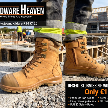 Desert Storm S3 Zip Work Boots