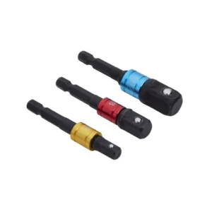 Blue Spot Tools 3 PCE Colour Coded Impact Socket Adaptors (1/4", 3/8", 1/2")