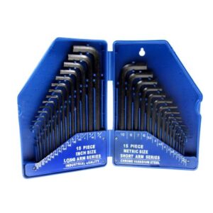 Blue Spot Tools 30 PCE Metric & Imperial Hex Key Set (0.7-10mm / 0.028"-3/8")