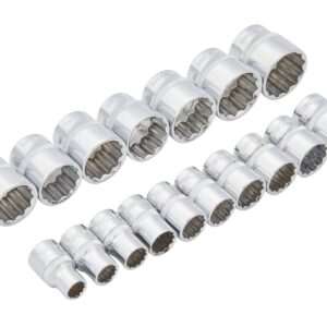 Blue Spot Tools 17 PCE 3/8" Metric Shallow Sockets (8-24mm)