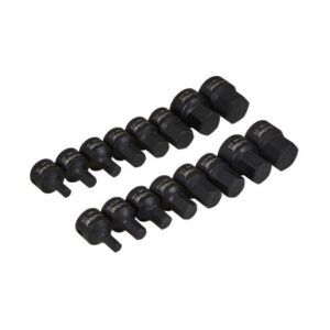 Blue Spot Tools 16 PCE 3/8" Metric & SAE Stubby Hex Impact Socket Set