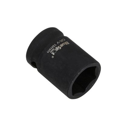 Blue Spot Tools 19mm Individual Shallow Impact Hex Socket (3/8" Drive)