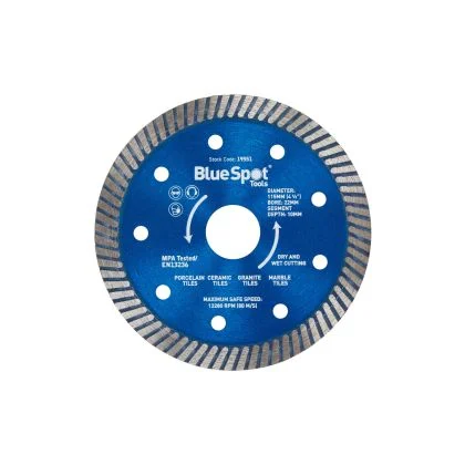 Blue Spot Tools 115mm (4.5") Super Thin Turbo Diamond Cutting Disc