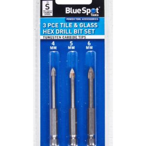 Blue Spot Tools 3 PCE Tile & Glass Hex Drill Bit Set (4-6mm)