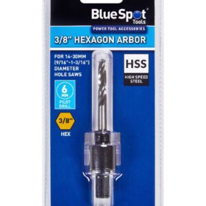 Blue Spot Tools 3/8" Hexagon Hole Saw Arbor for 14-30mm Saws