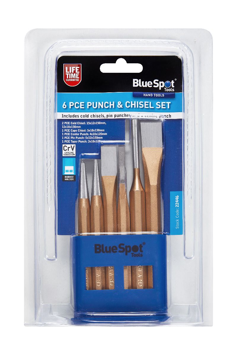 Blue Spot Tools 6 PCE Cold Chisel & Punch Set
