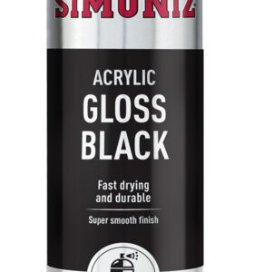 Simoniz High Gloss Black Spray Paint Aerosol 500ml