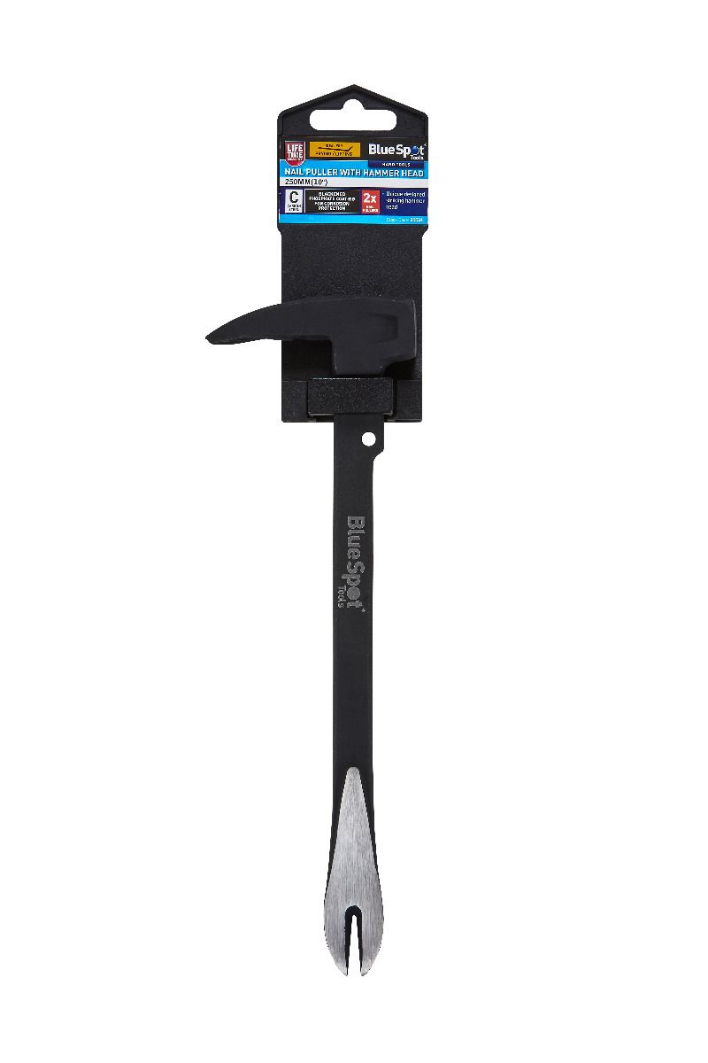 Blue Spot Tools 250mm (10") Heavy Duty Nail Puller with Hammer Head