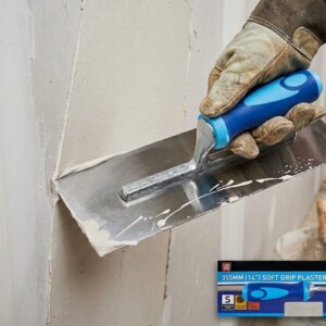 Blue Spot Tools 355mm (14") Soft Grip Stainless Steel Plastering Trowel