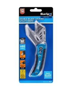 Blue Spot Tools Double Blade Folding Locking Utility Knife