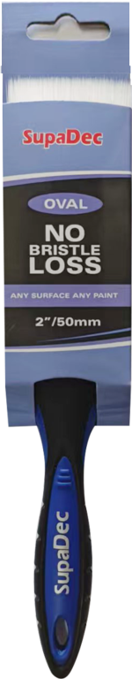 Supadec No Bristle Loss Oval Soft Grip Paint Brush 2" (50mm)