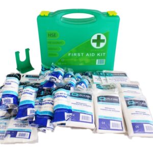 Qualicare Premier HSE 1-20 Person Workplace First Aid Kit in Wall-Mountable Green Case