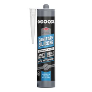 Geocel Sanitary Silicone Sealant 300ml - Brilliant White (Anti-Mould)