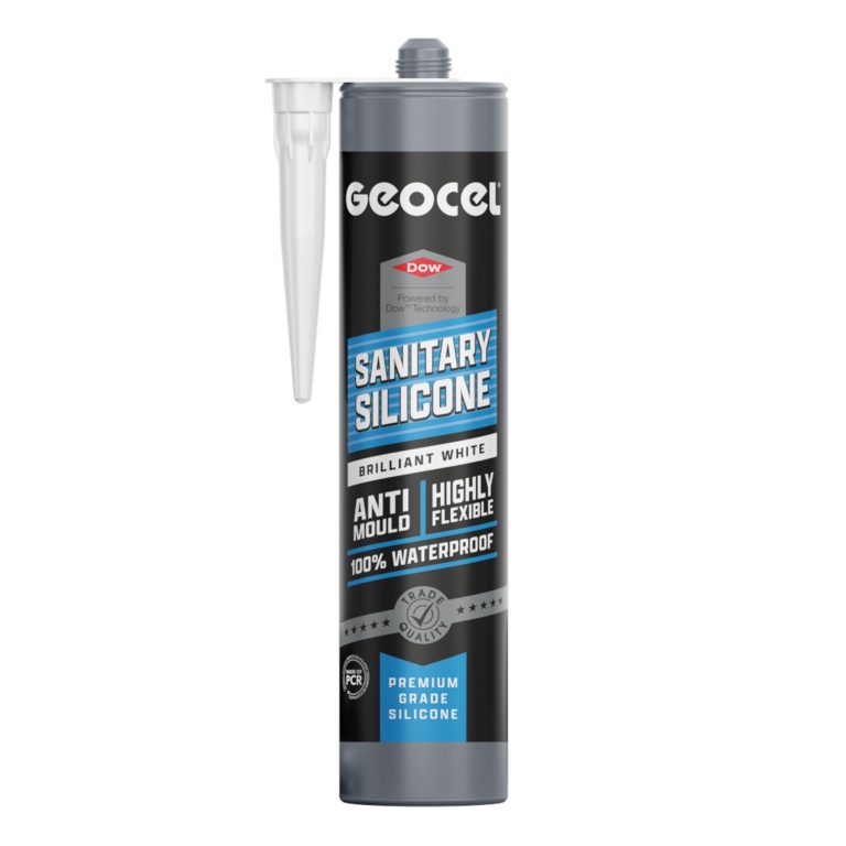 Geocel Sanitary Silicone Sealant 300ml - Brilliant White (Anti-Mould)