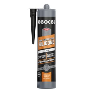 Geocel High Temperature Silicone Sealant 300ml - Black (Up to 300°C)