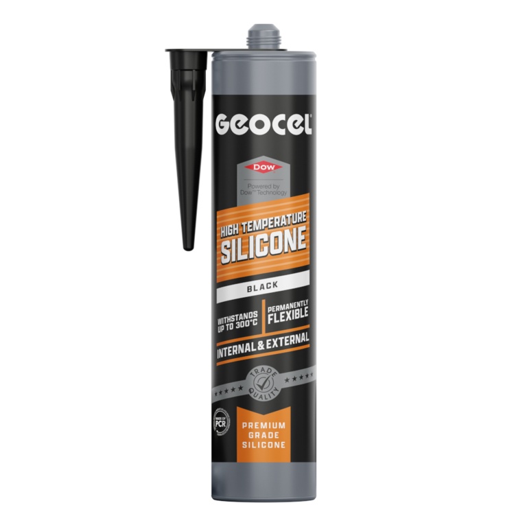 Geocel High Temperature Silicone Sealant 300ml - Black (Up to 300°C)