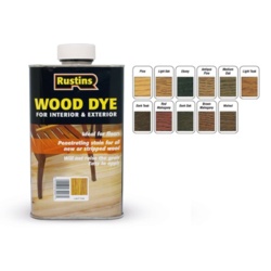 Rustins Quick Drying Wood Dye Medium Oak Exterior & Interior 250ml
