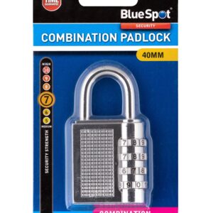Blue Spot Tools 40mm 4-Dial Resettable Combination Padlock