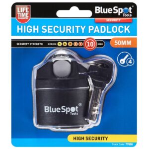 Blue Spot Tools 50mm High Security Heavy Duty Padlock