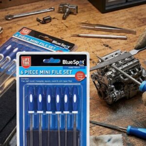 Blue Spot Tools 6 PCE 150mm (6") Mini Engineers File Set with Pouch