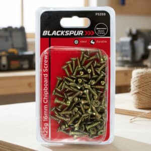 Blackspur 16mm Countersunk Pozi Chipboard Woodscrews (125g Handy Tub)
