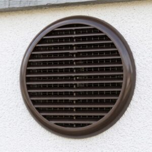 Securit S3246 Circular Louvered Vent Brown 165mm (6.5")