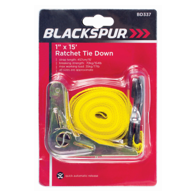Blackspur 1" x 15' Ratchet Tie Down