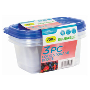 Ashley 3-Piece Reusable Food Storage Box Set