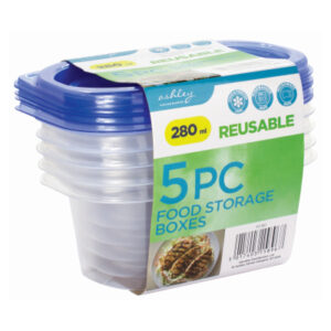 Ashley 5-Piece Reusable Food Storage Box Set
