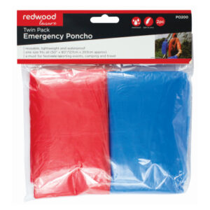 Redwood Emergency Rain Ponchos (Twin Pack)