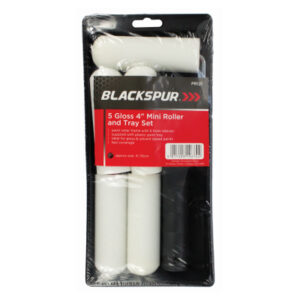 Blackspur 5-Piece Gloss 4" Mini Paint Roller and Tray Set