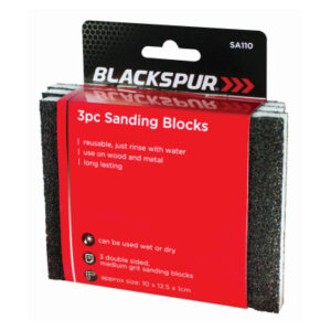 Blackspur 3-Piece Medium / Coarse / Fine Flexible Abrasive Sanding Sponge Blocks