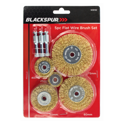 Blackspur 5-Piece Drill Wire Brush Set