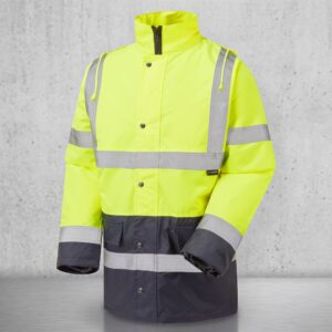 Hi Vis Yellow 2 Tone Parka Jacket