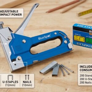 Blue Spot Tools Heavy Duty 3-Way Steel Staple and Nail Gun