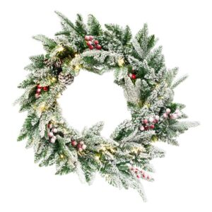 Premium Collection Pre-Lit Christmas Wreath